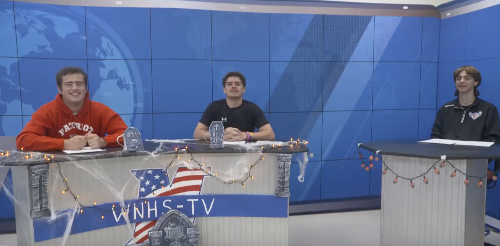 Anchors on the desk during the live show aired October 22, 2024.